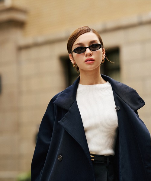 KINO THE KEI ステンカラーコート コート スタンドカラー コクーン