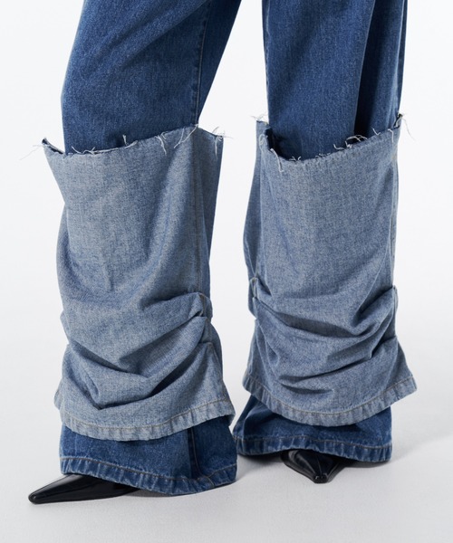 JOSE MOON（ジョゼムーン） ジーンズ デニム デニムパンツ HEM LAYERED