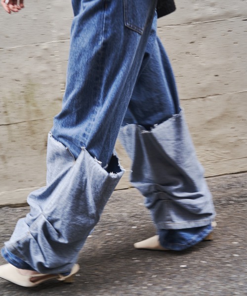 JOSE MOON（ジョゼムーン） ジーンズ デニム デニムパンツ HEM LAYERED