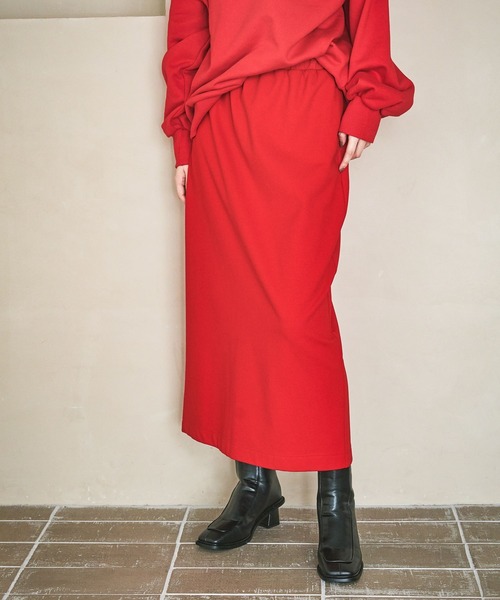 LAKOLE（ラコレ） スカート 「選べる着丈」裏起毛ジョーゼットスカート