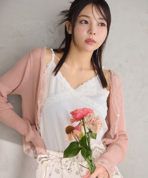 「one after another NICE CLAUP」 カーディガン FREE ブラック レディース_画像8