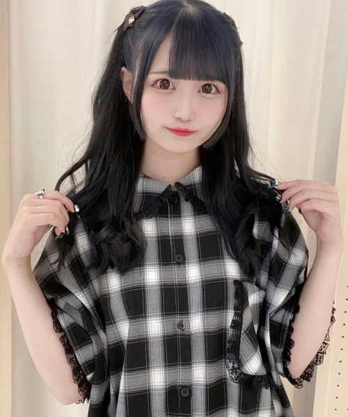 「Secret Honey」 半袖シャツ MEDIUM オフホワイト レディース_画像2