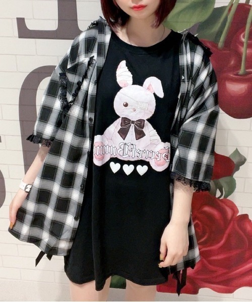 「Secret Honey」 半袖シャツ MEDIUM オフホワイト レディース_画像3