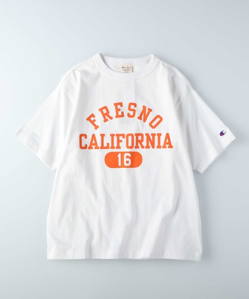 「Champion」 半袖カットソー X-LARGE ベージュ レディース_画像7