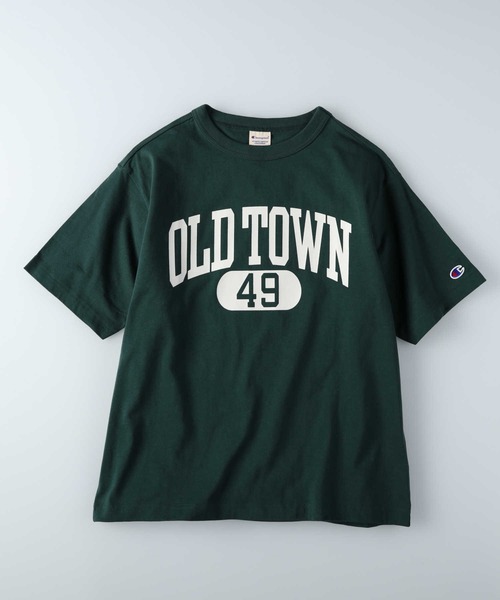 「Champion」 半袖カットソー X-LARGE ベージュ レディース_画像8