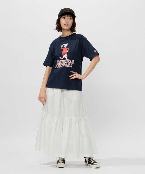 「Champion」 半袖カットソー X-LARGE ベージュ レディース_画像9