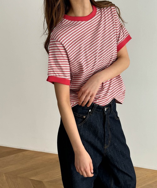 「CANAL JEAN」 「El mar」半袖Tシャツ ONE SIZE ネイビー レディース_画像2