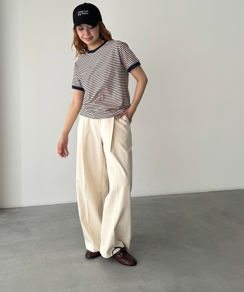 「CANAL JEAN」 「El mar」半袖Tシャツ ONE SIZE ネイビー レディース_画像7