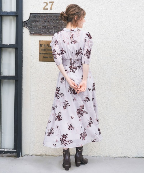 「NOELA」 半袖ワンピース M ベージュ レディース_画像3