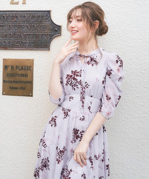 「NOELA」 半袖ワンピース M ベージュ レディース_画像4