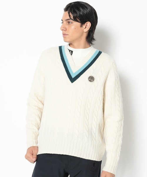 MARK&LONA（マークアンドロナ） セーター ニット York V-Neck Cable