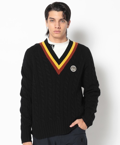 MARKANDLONA 防寒着セーター MARK&LONA（マークアンドロナ） セーター ニット York V-Neck Cable
