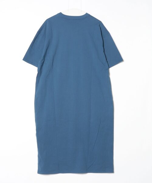 「ATON」 Tシャツワンピース 2 ネイビー レディース_画像2