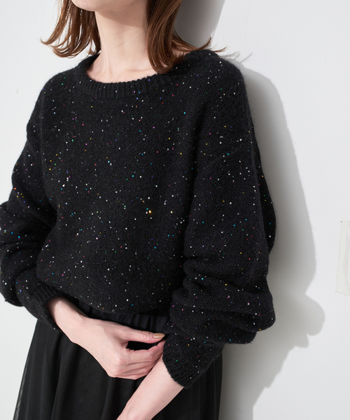 スパンコールニット IENA SLOBE IENA（スローブイエナ） ニット セーター 「WEB限定/追加