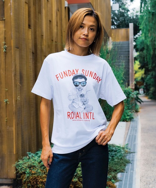 「roial」 半袖Tシャツ LARGE オートミール メンズ_画像6