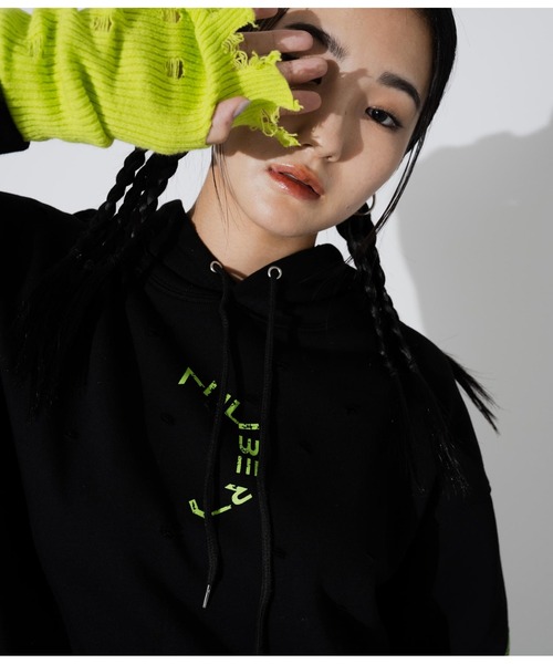 「ANLIBERTY ANAP」 プルオーバーパーカー S ブラック レディース_画像6