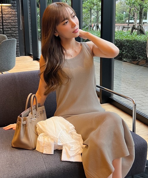 「KOBE LETTUCE」 ニットワンピース M チャコール レディース_画像3