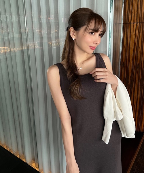 「KOBE LETTUCE」 ニットワンピース M チャコール レディース_画像6