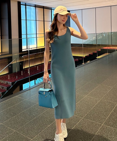 「KOBE LETTUCE」 ニットワンピース M チャコール レディース_画像7