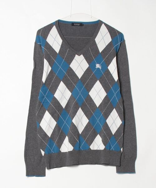 バーバリーブラックレーベル　ケーブル編み ニットブルゾン　内側キルティング L ペプラムキルティングブルゾン[K1251] - レディースファッション通販