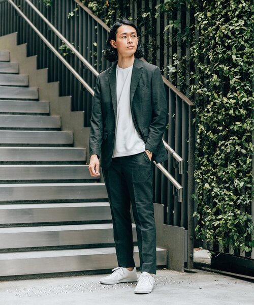 EDIFICE テーラードジャケットFOXBROTHERS & CO.生地使用 EDIFICE（エディフィス） テーラードジャケット LARGE カーキ メンズ