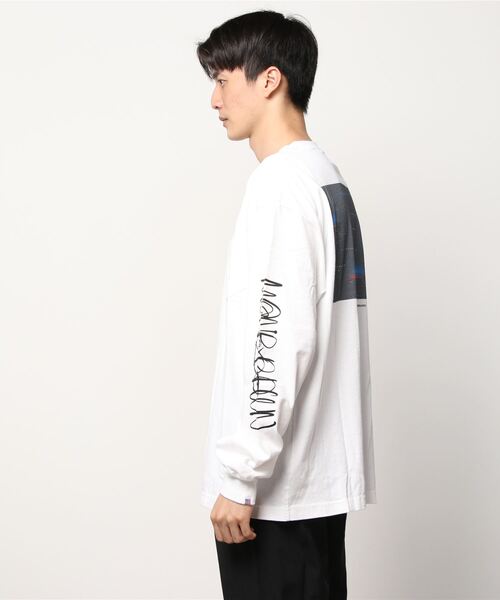 「MAGIC NUMBER」 長袖Tシャツ LARGE ホワイト メンズ_画像2