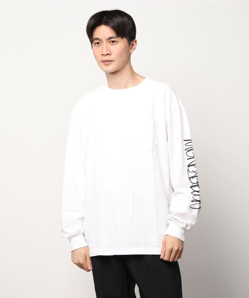 「MAGIC NUMBER」 長袖Tシャツ LARGE ホワイト メンズ_画像8