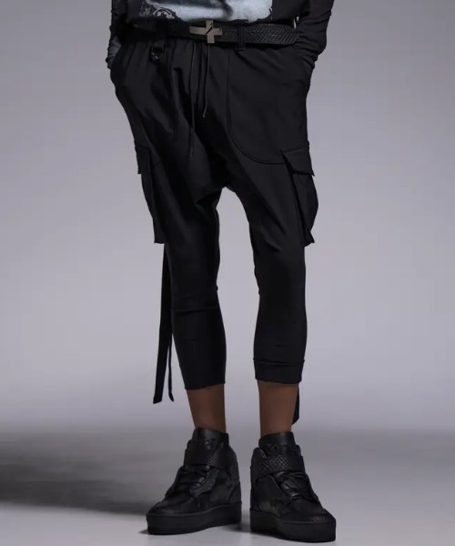 美品　Kiryuyrik キリュウキリュウ　ストレッチ　サルエルパンツ　デニム 美品 Kiryuyrik キリュウキリュウ ストレッチ サルエルパンツ デニム