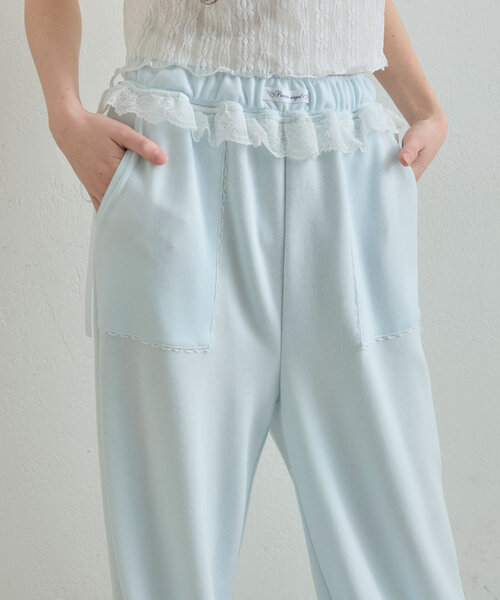 「OLIVE des OLIVE」 イージーパンツ FREE ネイビー レディース_画像2