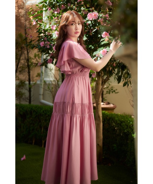 「Her lip to」 半袖ワンピース M ベージュ レディースの画像