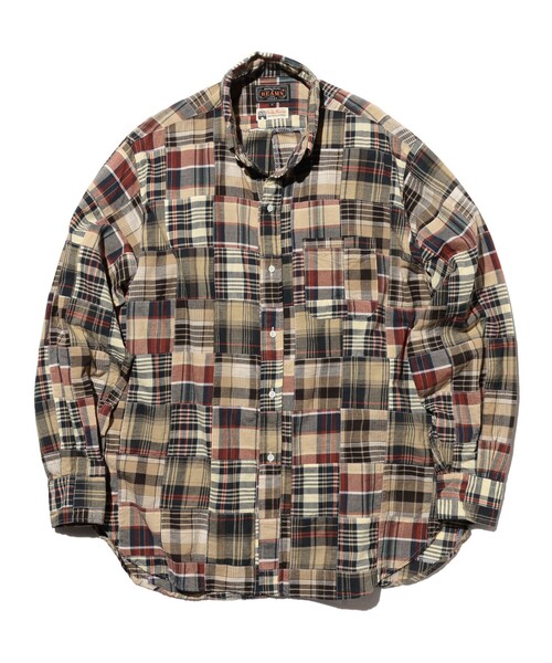 BEAMS+（ビームスプラス） シャツ B.D. Classic-fit Patchwork Madras