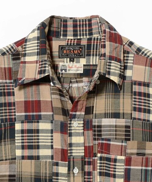 BEAMS+（ビームスプラス） シャツ B.D. Classic-fit Patchwork Madras