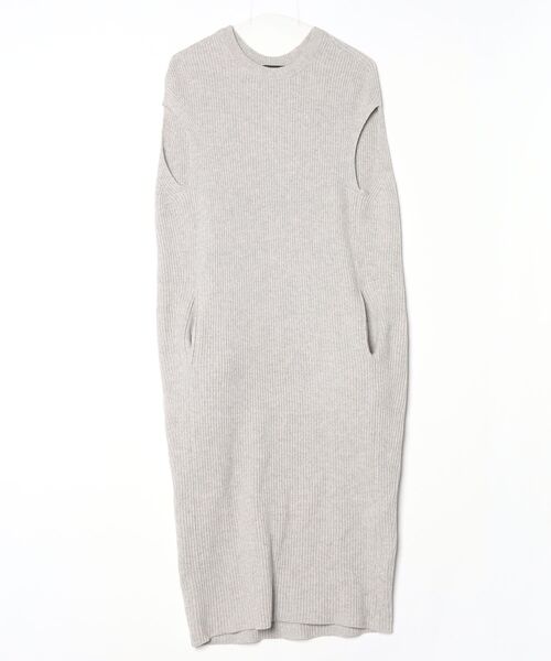 DRAWER（ドゥロワー） ニットワンピース 1 グレー レディース