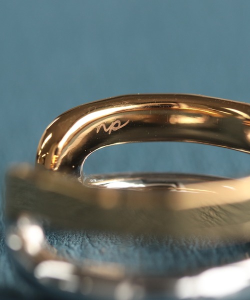 「NOIR DE POUPEE」 リング #15 シルバー×ゴールド レディース_画像4