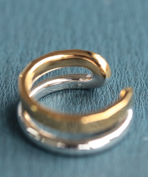 「NOIR DE POUPEE」 リング #15 シルバー×ゴールド レディース_画像5