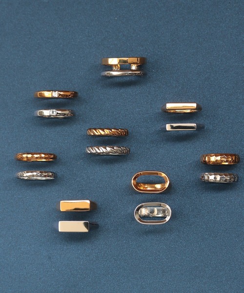 「NOIR DE POUPEE」 リング #15 シルバー×ゴールド レディース_画像7