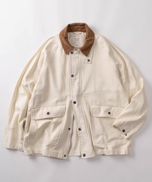 ブルゾン アウター 「71」襟コーデュロイ デニム ツイル ハンティング