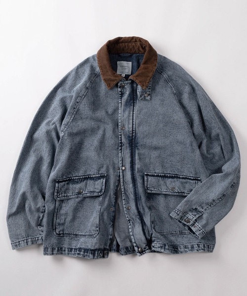 ブルゾン アウター 「71」襟コーデュロイ デニム ツイル ハンティング