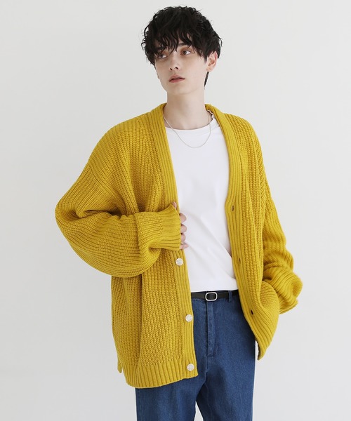 「ASTRONOMY」 「MSG」ニットカーディガン X-LARGE グリーン メンズ_画像3