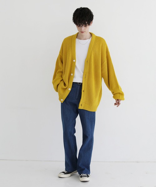 「ASTRONOMY」 「MSG」ニットカーディガン X-LARGE グリーン メンズ_画像4