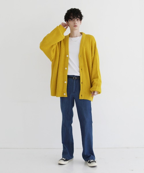 「ASTRONOMY」 「MSG」ニットカーディガン X-LARGE グリーン メンズ_画像6