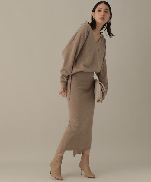 「Chaos」 長袖ニット FREE チャコールグレー レディース_画像4