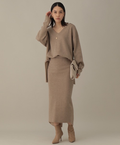 「Chaos」 長袖ニット FREE チャコールグレー レディース_画像5