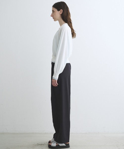 three dots（スリー ドッツ） カーディガン ダブルレイヤー