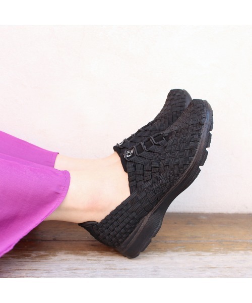 「Fin」 スリッポン 23cm ブラック レディース_画像5