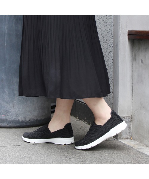 「Fin」 スリッポン 23cm ブラック レディース_画像9