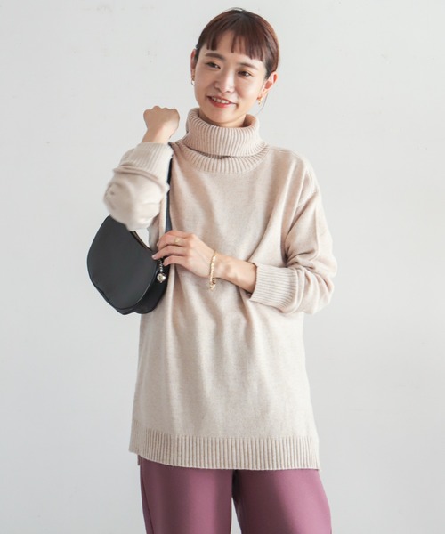 「NOMBRE IMPAIR」 タートルネックニット FREE グリーン レディース_画像2