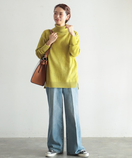 「NOMBRE IMPAIR」 タートルネックニット FREE グリーン レディース_画像7