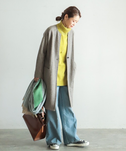 「NOMBRE IMPAIR」 タートルネックニット FREE グリーン レディース_画像8