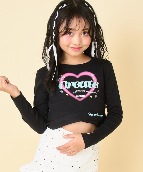ANAP kids（アナップキッズ） tシャツ クロスデザイントップス キッズ